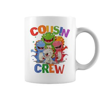 Funny Cousin Crew Grandma Dino Grandpa Saurus Camp T-Rex Coffee Mug - Seseable