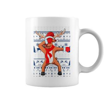 Dabbing Reindeer Ugly Christmas Sweaters Coffee Mug - Monsterry AU