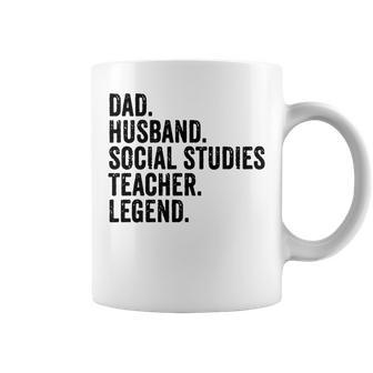 Funny Dad Husband Social Studies Teacher Legend Fathers Day Gifts For Teacher Funny Gifts Coffee Mug | Mazezy DE