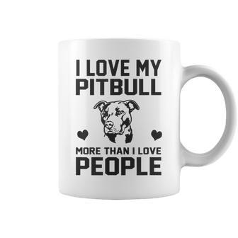 Funny Dog For Women I Love My Pitbull More Than I Coffee Mug - Thegiftio UK