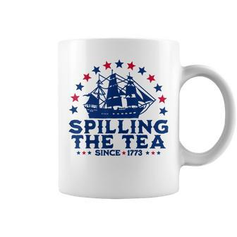 Funny Fourth Of July Spilling The Tea Since 1773 4Th Of July Coffee Mug | Mazezy