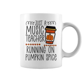 Halloween Fall Pumpkin Spice Music Teacher School Music Teacher Coffee Mug | Mazezy