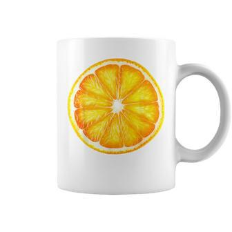 Halloween Orange Slice Costume Cute Citrus Fruit Coffee Mug - Seseable