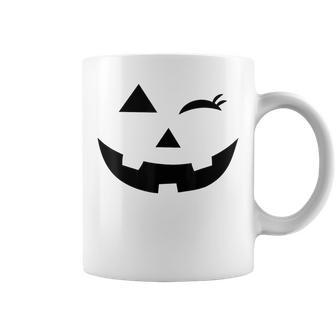 Jack O Lantern Pumpkin Wink Face For Halloween Costume Coffee Mug | Mazezy