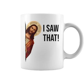 Jesus Christ I Saw That Meme Religious Cool Retro God Coffee Mug - Monsterry