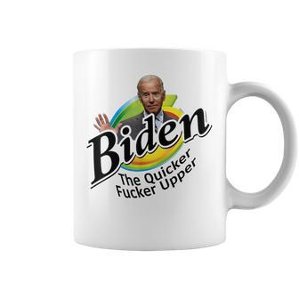 Funny Joe Biden Quicker Fr Upper Anti Biden Conservative Coffee Mug - Monsterry