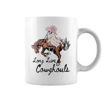 Long Live Cowghouls Western Halloween Cute Ghost Coffee Mug | Mazezy