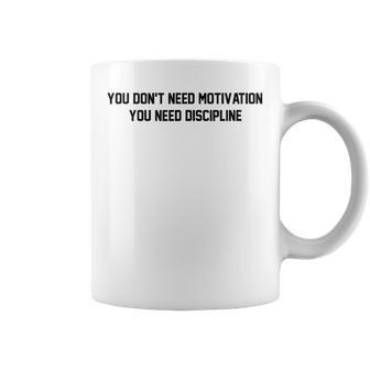 Motivational Quote Discipline For Gym Athletes Humor Coffee Mug | Mazezy
