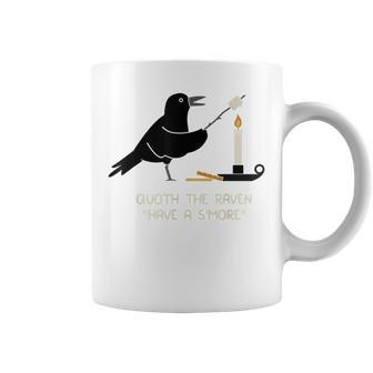 Funny Quoth The Raven Have A Smore Distressed Coffee Mug | Mazezy
