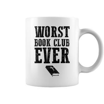 Funny Religion Bible Atheism Worst Book Club Ever Coffee Mug | Mazezy