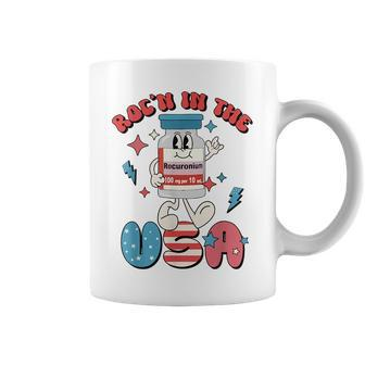 Funny Retro Vial Rocn In The Usa Happy 4Th Of July Vibes Coffee Mug | Mazezy