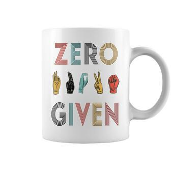 Rude Zero Fucks Given Sign Language Asl Vintage Deaf Coffee Mug | Mazezy