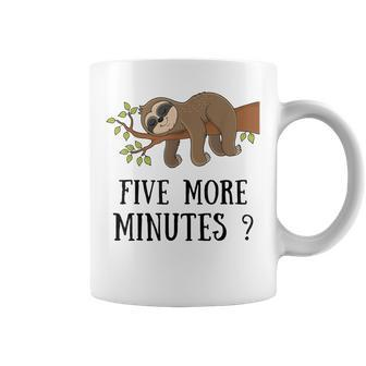 Funny Sloth Five More Minutes Sleep Bed Pajama Nightgown Coffee Mug - Thegiftio UK