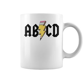 Teacher Abcd Rocks Back To School Back In Class Abcd Coffee Mug | Mazezy