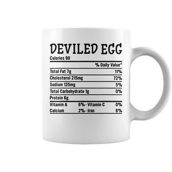Funny Thanksgiving Xmas Food Facts Deviled Egg Nutrition Coffee Mug | Mazezy DE