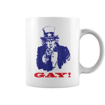 Funny Uncle Sam Griddy Say Gay Lgbt Gay Ally Pride Month Coffee Mug - Monsterry CA