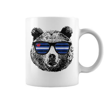 Gay Bear Leather Pride Flag Colors Distressed Coffee Mug | Mazezy