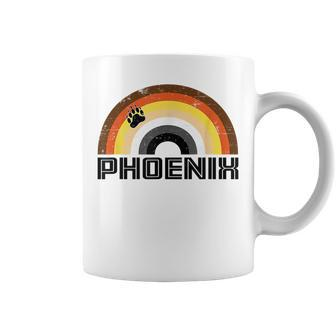 Gay Bear Phoenix Rainbow Pride Vintage Distressed Coffee Mug | Mazezy