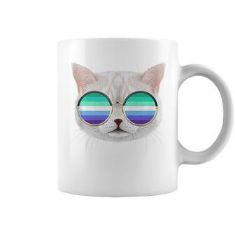 Gay Man Rainbow Mlm Flag For Cat Dad Male Gay Men Pride Mlm Coffee Mug | Mazezy