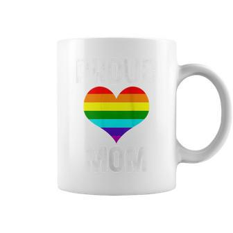Gay Pride Proud Mom Parent Lgbtq Rainbow Flag Gay Son Coffee Mug | Mazezy