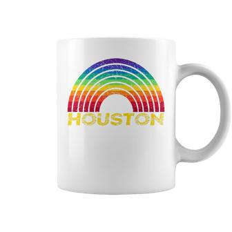 Gay Pride Rainbow Houston Texas Slim Fit Coffee Mug | Mazezy