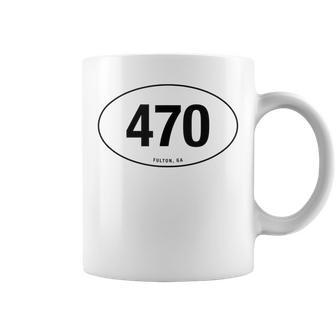 Georgia Area Code 470 Oval State Pride Coffee Mug | Mazezy