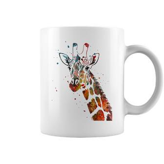 Giraffe Watercolor Design Funny For Giraffe Lovers Coffee Mug - Seseable