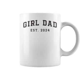 Girl Dad Est 2024 Girl Dad To Be New Daddy Father's Day Coffee Mug - Monsterry