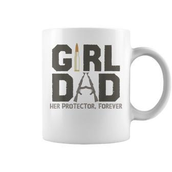 Girl Dad Her Protector Forever Fathers Day Fathers Day Gift For Men Coffee Mug | Mazezy