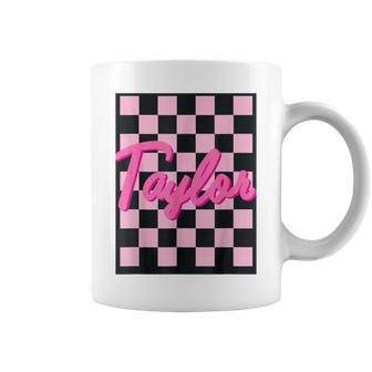Girl Retro Taylor First Name Taylor Groovy Birthday Taylor Coffee Mug | Mazezy