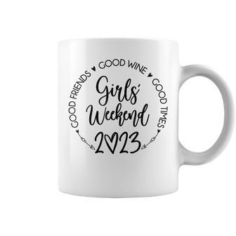 Girls Weekend 2023 Best Friends Trip Good Time Wine Vacation Coffee Mug - Seseable
