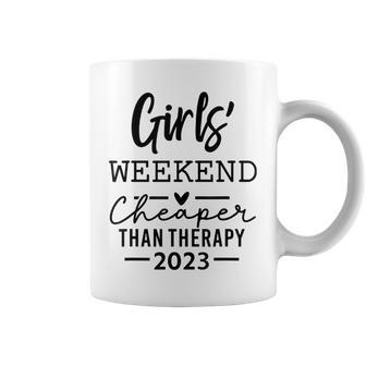 Girls Weekend Cheapers Than Therapy 2023 Sisters Trip 2023 Coffee Mug | Mazezy