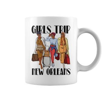 Girls Trip New Orleans 2023 Vacation Weekend Black Women Coffee Mug - Seseable
