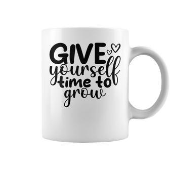 Give Yourself Time To Grow - Self Improvement Coffee Mug | Mazezy