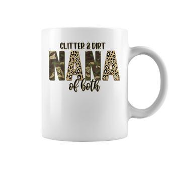 Glitter And Dirt Nana Of Both Camo Leopard Army Grandma Coffee Mug - Monsterry