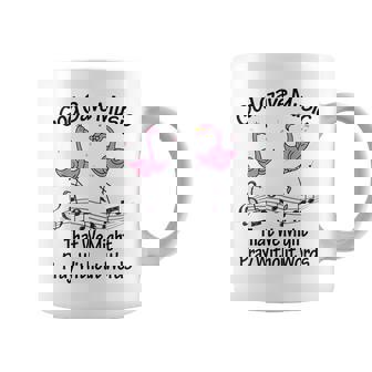 God Gave Music That We Might Pray Without Words Flamingo Coffee Mug | Mazezy
