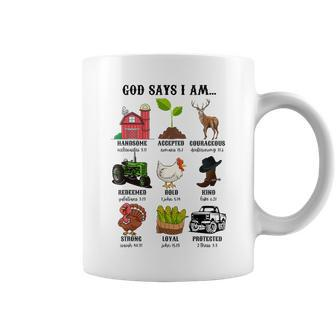 God Says I Am…Funny Farm Animal Christian Believer Western Coffee Mug | Mazezy
