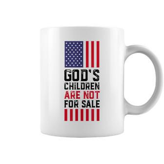 Gods Children Are Not For Sale Us Flag Christian Coffee Mug | Mazezy CA