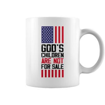Gods Children Are Not For Sale Us Flag Christian Gift For Womens Coffee Mug | Mazezy