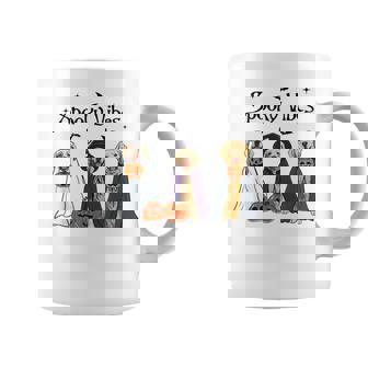 Golden Retriever Ghost Dogs Halloween Dog Witch Spooky Vibes Coffee Mug - Seseable