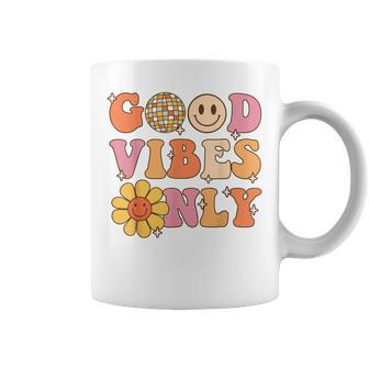 Good Vibes Only Peace Love 60S 70S Tie Dye Groovy Hippie Coffee Mug - Thegiftio UK