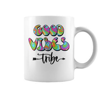 Good Vibes Tribe Colorful Retro Groovy Good Vibes Funny Gifts Coffee Mug | Mazezy