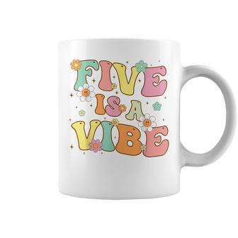 Groovy 5Th Birthday Five Is A Vibe 5 Year Old Girls Boys Coffee Mug - Monsterry AU