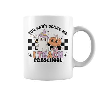 Groovy You Cant Scare Me I Teach Preschool Teacher Halloween Coffee Mug - Monsterry AU