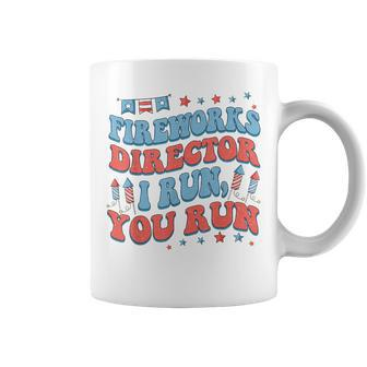Groovy Fireworks Director I Run You Run Fourth 4Th Of July Coffee Mug - Monsterry UK