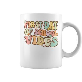 Groovy First Day Of School Vibes Teacher Back To School Coffee Mug | Mazezy UK