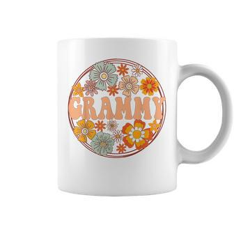 Groovy Grammy Retro Flowers Women Mothers Day Grandma Coffee Mug - Seseable