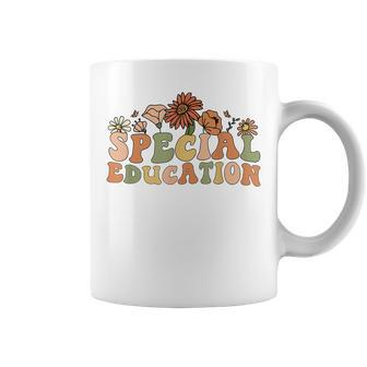 Groovy Wildflower Special Education Teacher Back To School Coffee Mug - Seseable