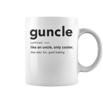 Guncle Definition Rainbow Pride Color For Gay Uncle Coffee Mug | Mazezy