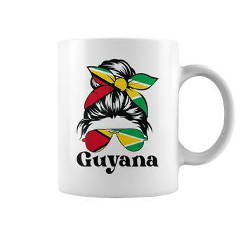 Guyana Girl Pride Guyanese Girl Guyana Messy Bun Coffee Mug | Mazezy CA